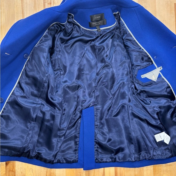 J. Crew Royal Blue Pea Coat with Gold Buttons - Picture 5 of 10